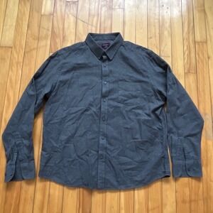 UNTUCKit Men's XL Gray Heathered Long Sleeve Button Down Shirt 100% Cotton